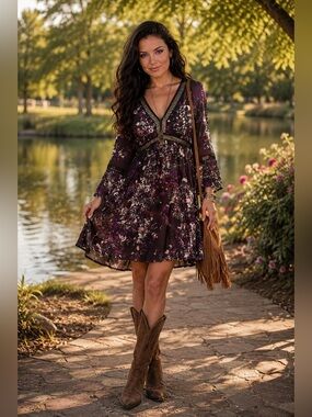 Lovestitch Boho Mini Dress